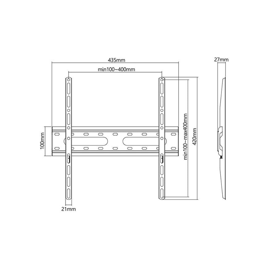 Nosač za TV SHO 4210 Fixed mount TV 32''-55'' STELL - slika 4
