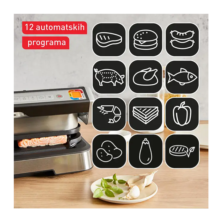 Tefal Električni OptiGrill 4u1 XL GC784D30 - slika 5